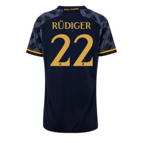 Real Madrid Antonio Rudiger #22 Bortatröja Kvinnor 2023-24 Kortärmad